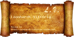 Leonhardt Viktória névjegykártya